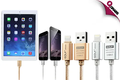 From QR29, Stop the Cord Struggle with Nylon iPhone 8-Pin USB Charging Cables - Available in Three Lengths and Two Snazzy Colors! (Up to QR118 Value)